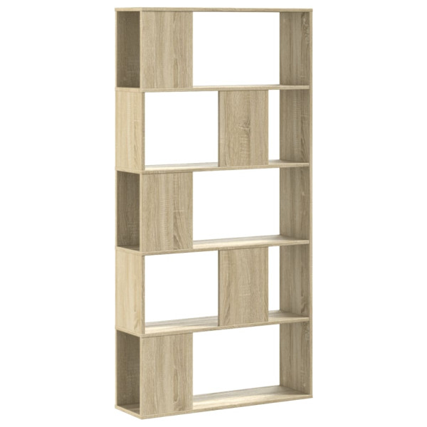 Librería de 5 niveles madera roble Sonoma 80.5x23.5x162.5 cm M 2
