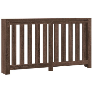 Cubierta de radiador madera ingeniería marrón roble 149x20x82cm H