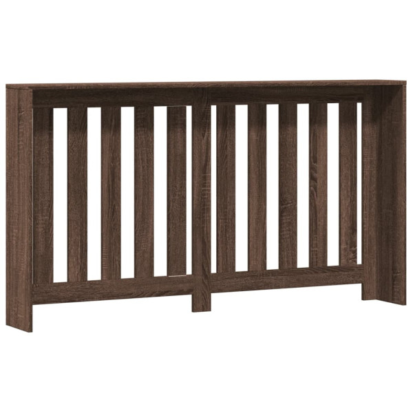Cubierta de radiador madera ingeniería marrón roble 149x20x82cm M 5