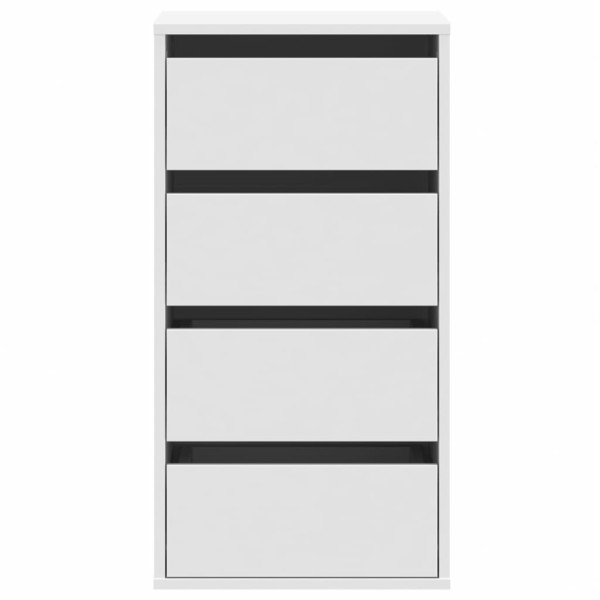 Cajonera de esquina madera de ingeniería blanca 40x41x76 cm M 4