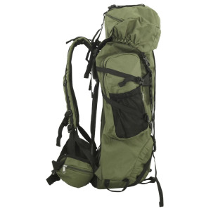 Mochila de senderismo tela oxford verde militar 100 l H