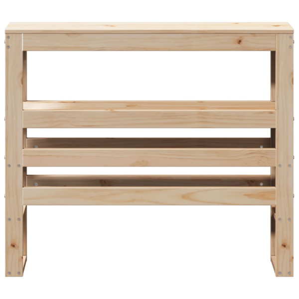 Cabeça de cama com prateleiras madeira de pinheiro sólido 100 cm M 3