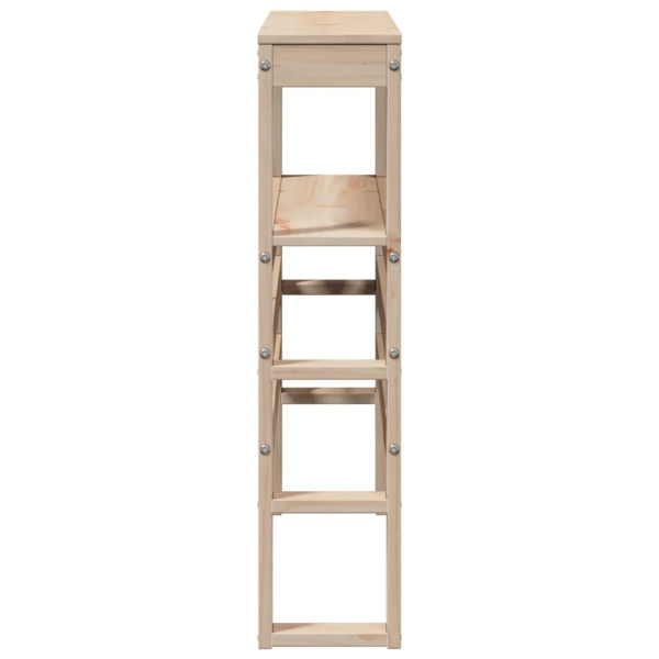 Cabeça de cama com prateleiras madeira de pinheiro sólido 100 cm M 5