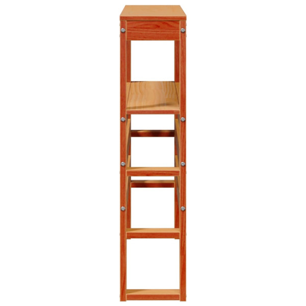 Cabecero de cama con estantes madera maciza pino marrón 90 cm M 5