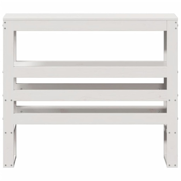 Cabecero de cama con estantes madera maciza pino blanco 75 cm M 3