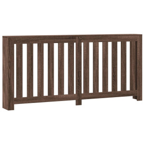 Cubierta de radiador madera ingeniería marrón roble 175x20x82cm H