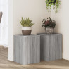 Soportes de plantas 2 uds madera gris Sonoma 25x25x35 cm 3