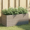 Jardins com 2 potters 2 pcs rattan PE cinza 72x30x32 cm 1
