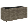 Jardins com 2 potters 2 pcs rattan PE cinza 72x30x32 cm 5