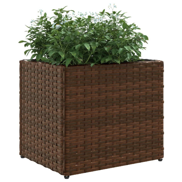 Jardins 2 unidades marrom sintético rattan 36x30x32 cm M 4