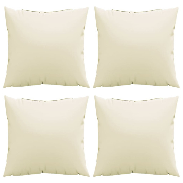 Almofadas de sofá 4 pcs 50x50 cm tecido cor creme M 4