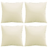 Almofadas de sofá 4 pcs 50x50 cm tecido cor creme 4