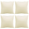 Almofadas de sofá 4 pcs 60x60 cm tecido cor creme 4