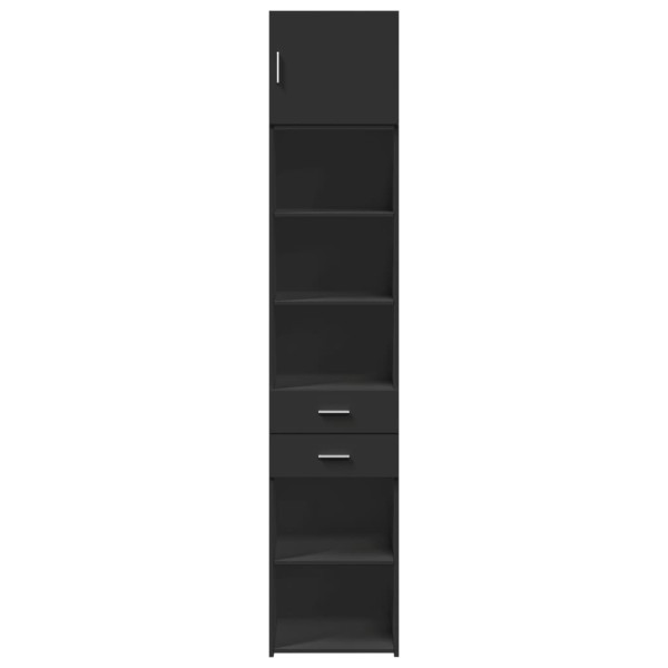 Armario estrecho madera de ingeniería negro 45x42.5x225 cm M 4