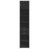 Armario estrecho madera de ingeniería negro 45x42.5x225 cm 4