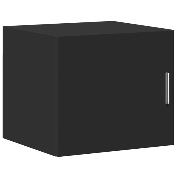 Armário de arrumação estreito derivados de madeira preto M 5