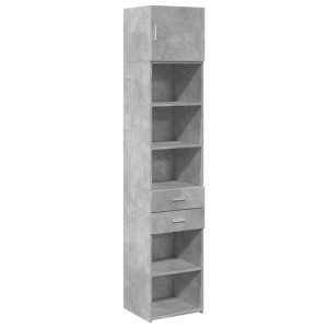 Armario estrecho madera ingeniería gris hormigón 45x42.5x225 cm H