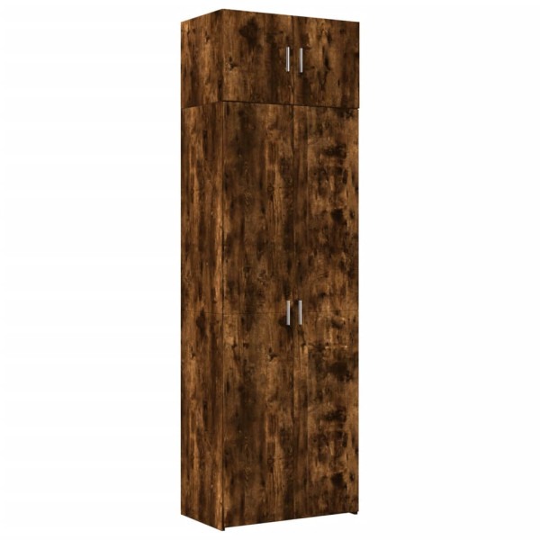 Armario de madera de ingeniería roble ahumado 70x42.5x225 cm M 2