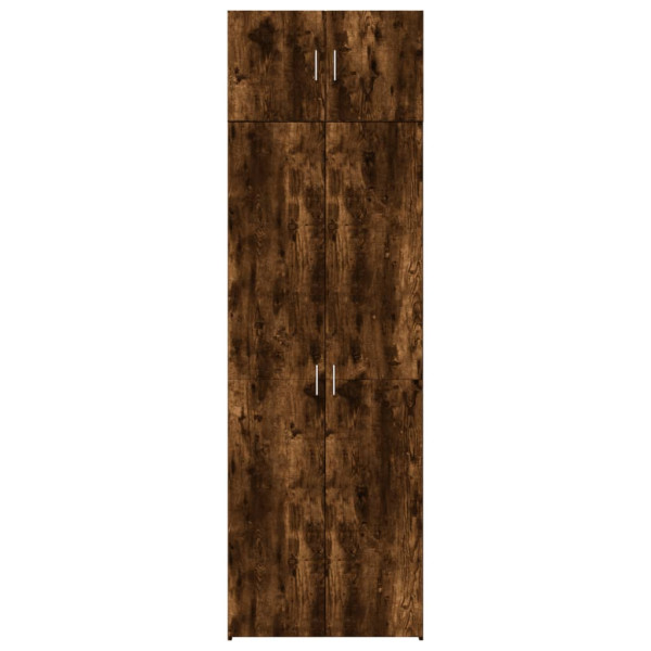 Armario de madera de ingeniería roble ahumado 70x42.5x225 cm M 4