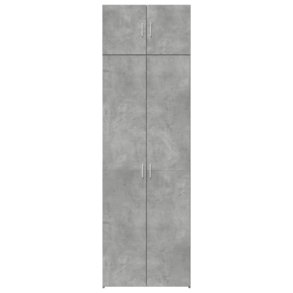 Armario de madera de ingeniería gris hormigón 70x42.5x225 cm M 4