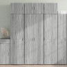 Armario de madera ingeniería gris Sonoma 70x42.5x225 cm 1