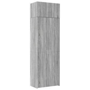 Armario de madera ingeniería gris Sonoma 70x42.5x225 cm H