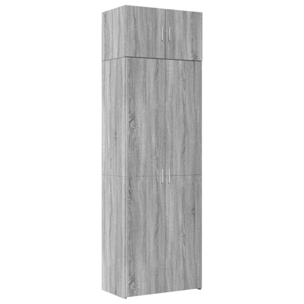 Armario de madera ingeniería gris Sonoma 70x42.5x225 cm M 2