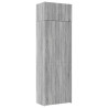 Armario de madera ingeniería gris Sonoma 70x42.5x225 cm 2