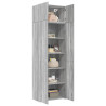 Armario de madera ingeniería gris Sonoma 70x42.5x225 cm 3