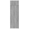 Armario de madera ingeniería gris Sonoma 70x42.5x225 cm 4