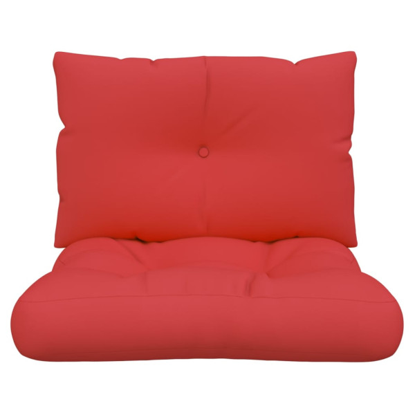 Almofadões de paletes 2 pcs tecido vermelho M 5