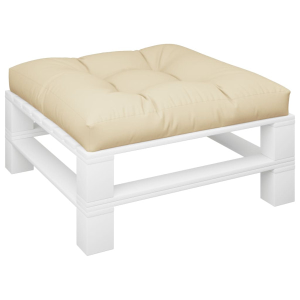 Cojín para sofá de palets de tela beige 80x80x12 cm M 3