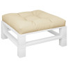 Cojín para sofá de palets de tela beige 80x80x12 cm 3