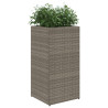 Vaso/floreira de jardim 2 pcs 40x40x80 cm vime PE cinzento 4