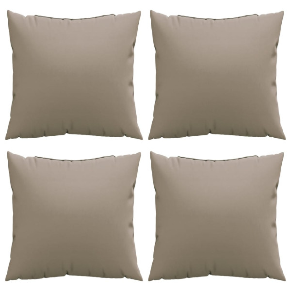Almofadas de sofá 4 pcs 40x40 cm tecido cinza-acastanhado M 4