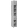 Armario estrecho madera ingeniería gris Sonoma 30x42.5x225 cm 2