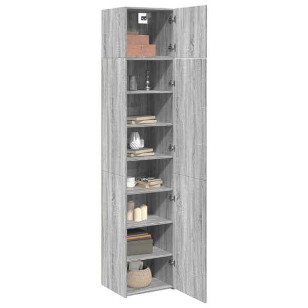 Armario estrecho madera ingeniería gris Sonoma 45x42.5x225 cm M 3