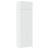 Armário de arrumação 70x42.5x225 cm derivados de madeira branco 2