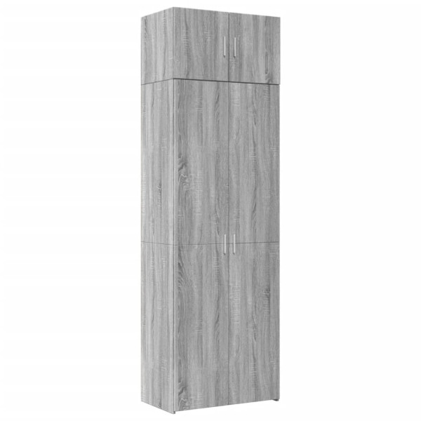 Armario de madera ingeniería gris Sonoma 70x42.5x225 cm M 2
