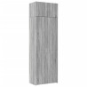Armario de madera ingeniería gris Sonoma 70x42.5x225 cm 2