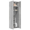 Armario de madera ingeniería gris Sonoma 70x42.5x225 cm 3