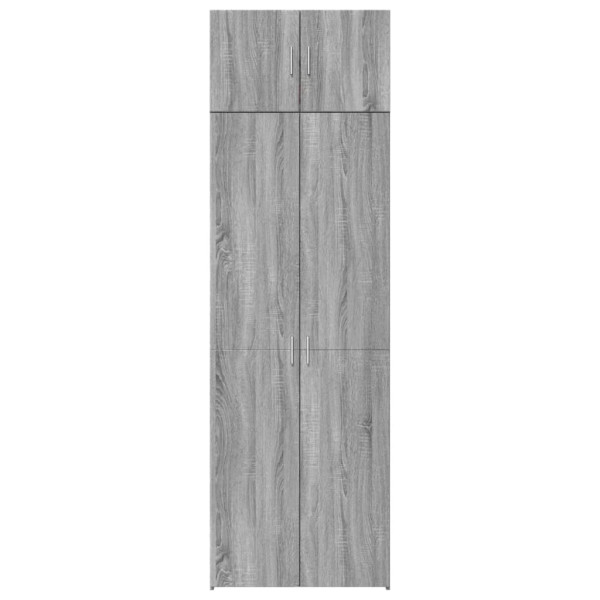 Armario de madera ingeniería gris Sonoma 70x42.5x225 cm M 4