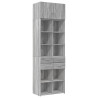 Armario de madera ingeniería gris Sonoma 70x42.5x225 cm 2