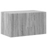 Armario de madera ingeniería gris Sonoma 70x42.5x225 cm 4