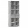 Armario de madera ingeniería gris Sonoma 70x42.5x225 cm 5