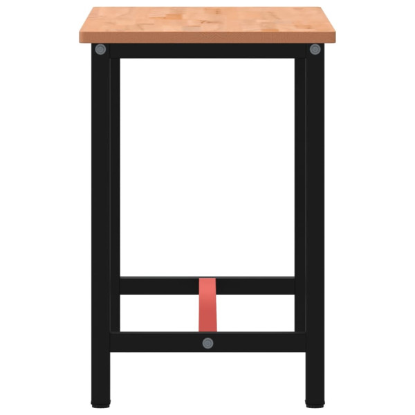 Banco de trabajo madera maciza de haya y metal 115x55x81.5 cm M 4