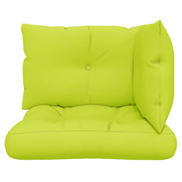 Cojines para sofá de palets 3 unidades tela verde claro M 5