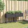 Jardins com prateleira 2 rattan sintético preto 70x28x70 cm 3