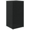Vaso/floreira de jardim 2 pcs 40x40x80 cm vime PE preto 5