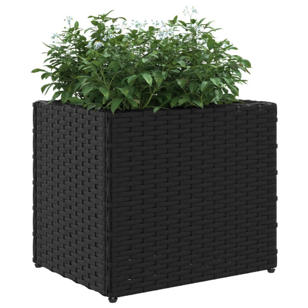 Jardins 2 unidades preto sintético rattan 36x30x32 cm M 4